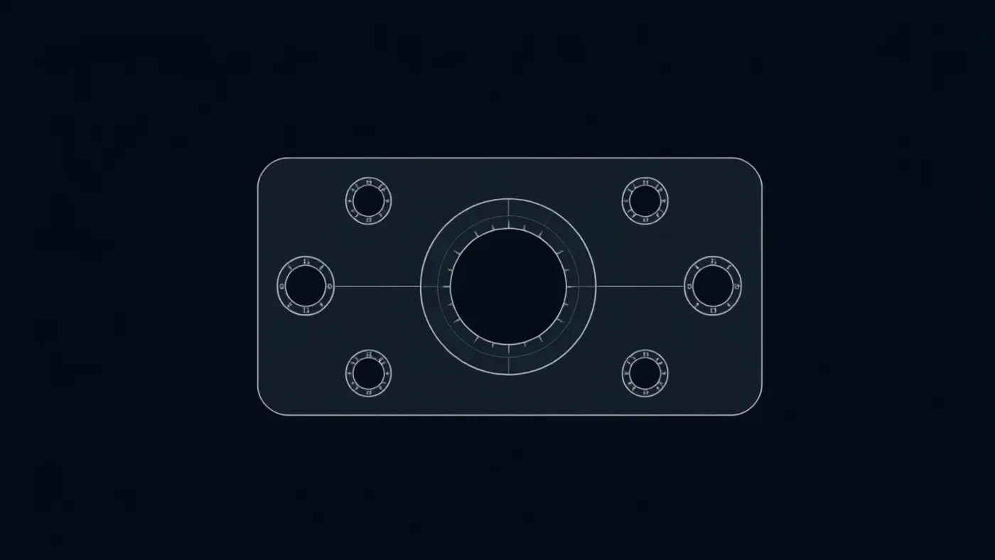 Bài tập mặt bích AutoCAD 2D