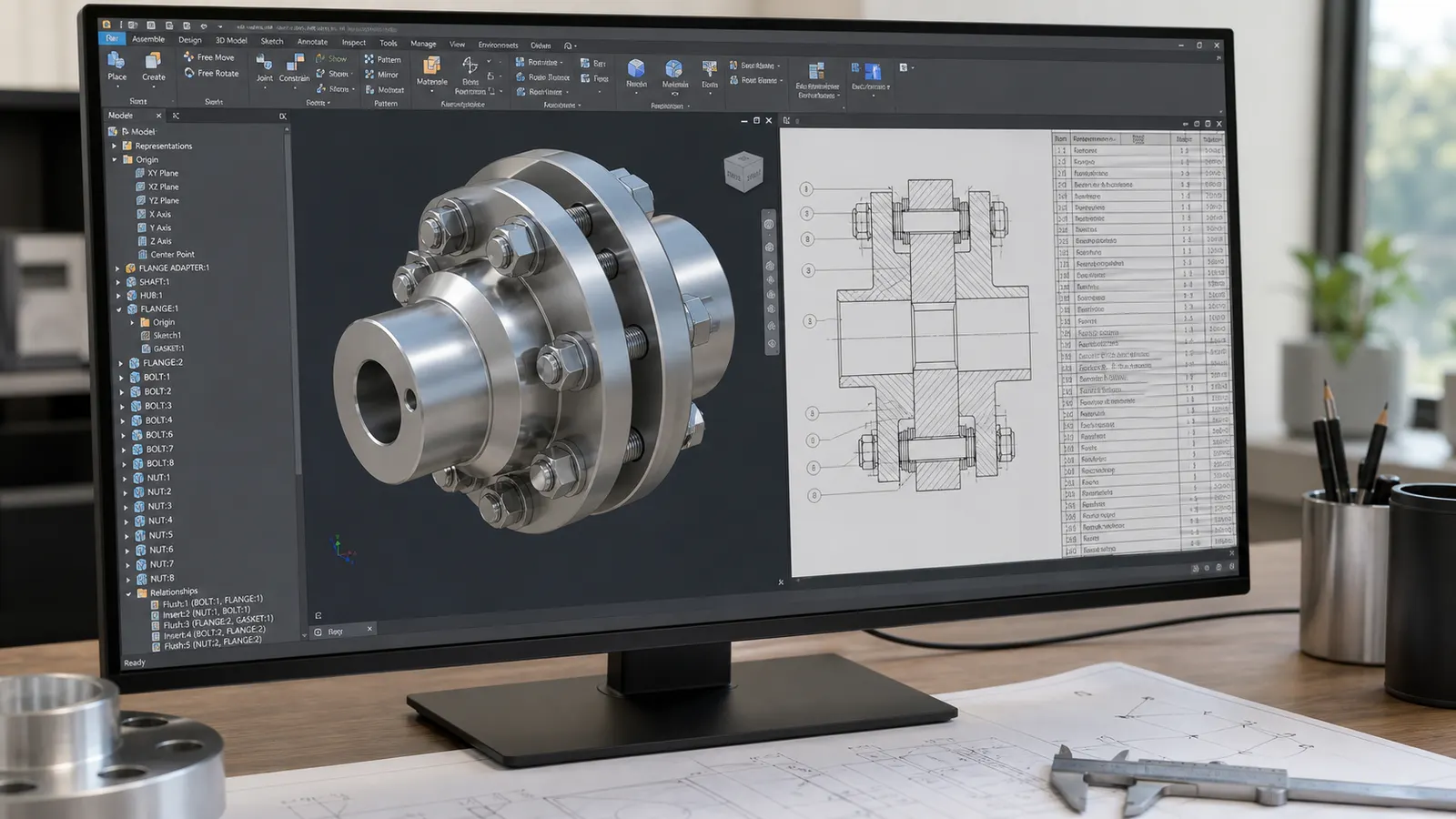 Bài tập Autodesk Inventor 2026 cho kỹ sư cơ khí
