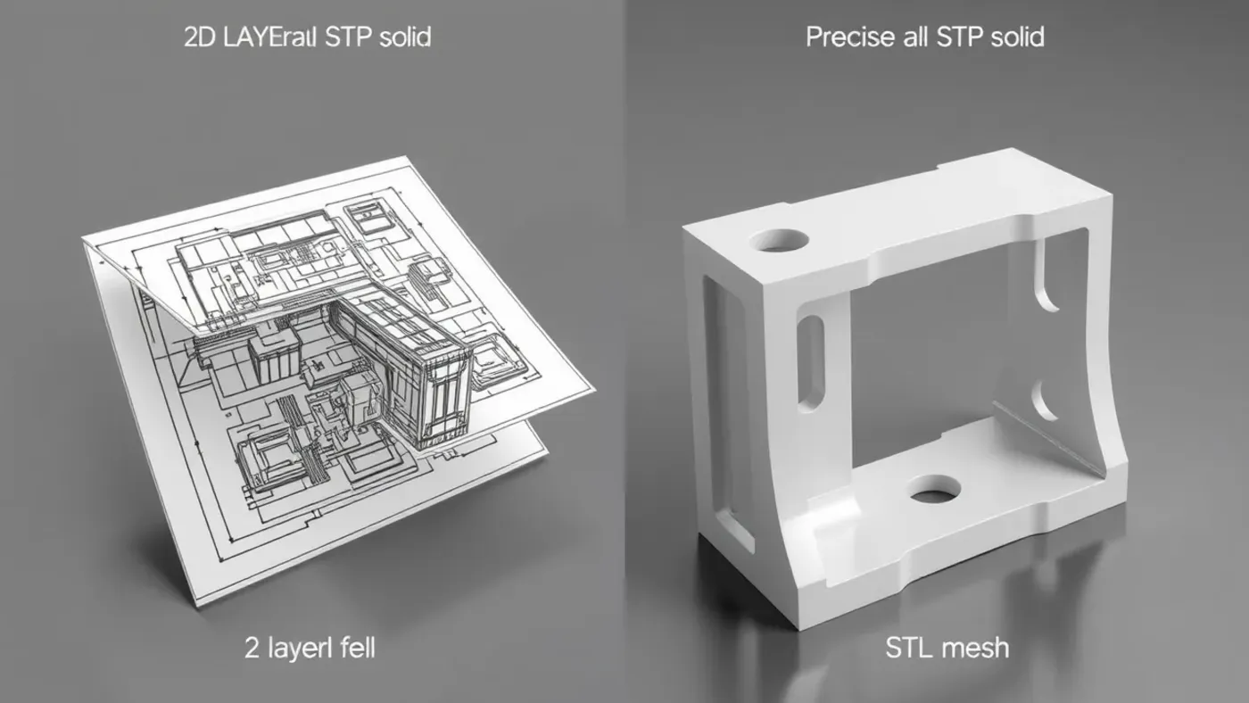 Phân biệt DWG DXF STEP và STL